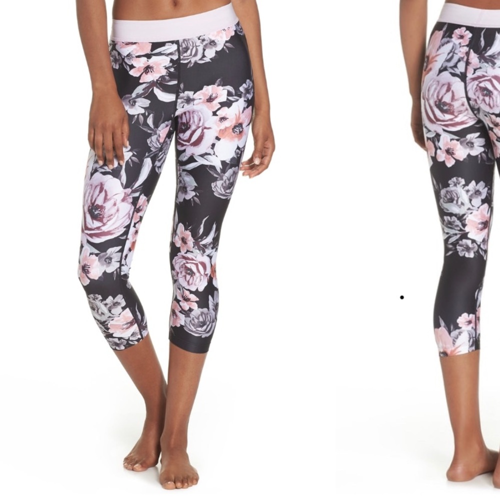 Zella Vera Print Crop Leggings S